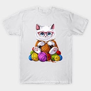 Cat Crocheting T-Shirt